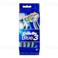 GILLETTE BLUE 3 Rasoir 3 lames jet Paq/4