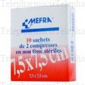 Mefra Compresses en Non-Tissé Stériles 10x2 compresses 7.5cmx7.5cm