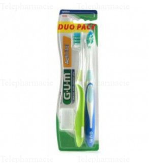 GUM Activital brosse à dents medium n°583 lot de 2