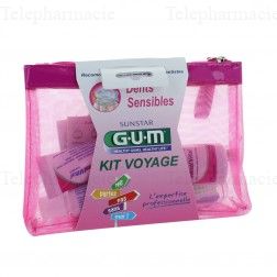 GUM Kit voyage dents sensibles trousse de 8 produits