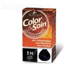 Color & soin n°1N noir ébène flacon 60ml de teinture + flacon 60ml de fixateur + un sachet 15ml de baume capillaire + gants