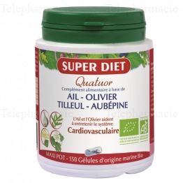 Super Diet Quatuor Ail Cardiovasculaire Bio 150 gélules